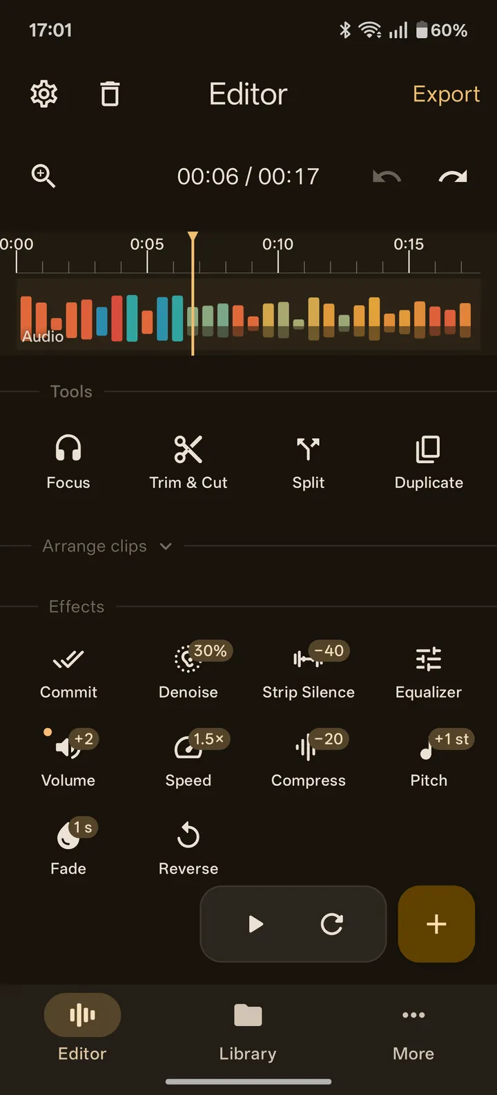 ZEEP tool grid under the timeline, with values such as +2 dB and 1.5× on the tool tiles